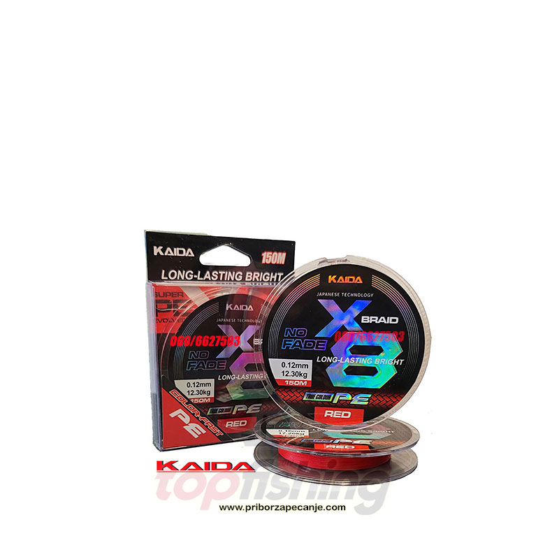 Struna (upredeni konac 8 niti) Kaida PE - 150 m - 0,12 mm